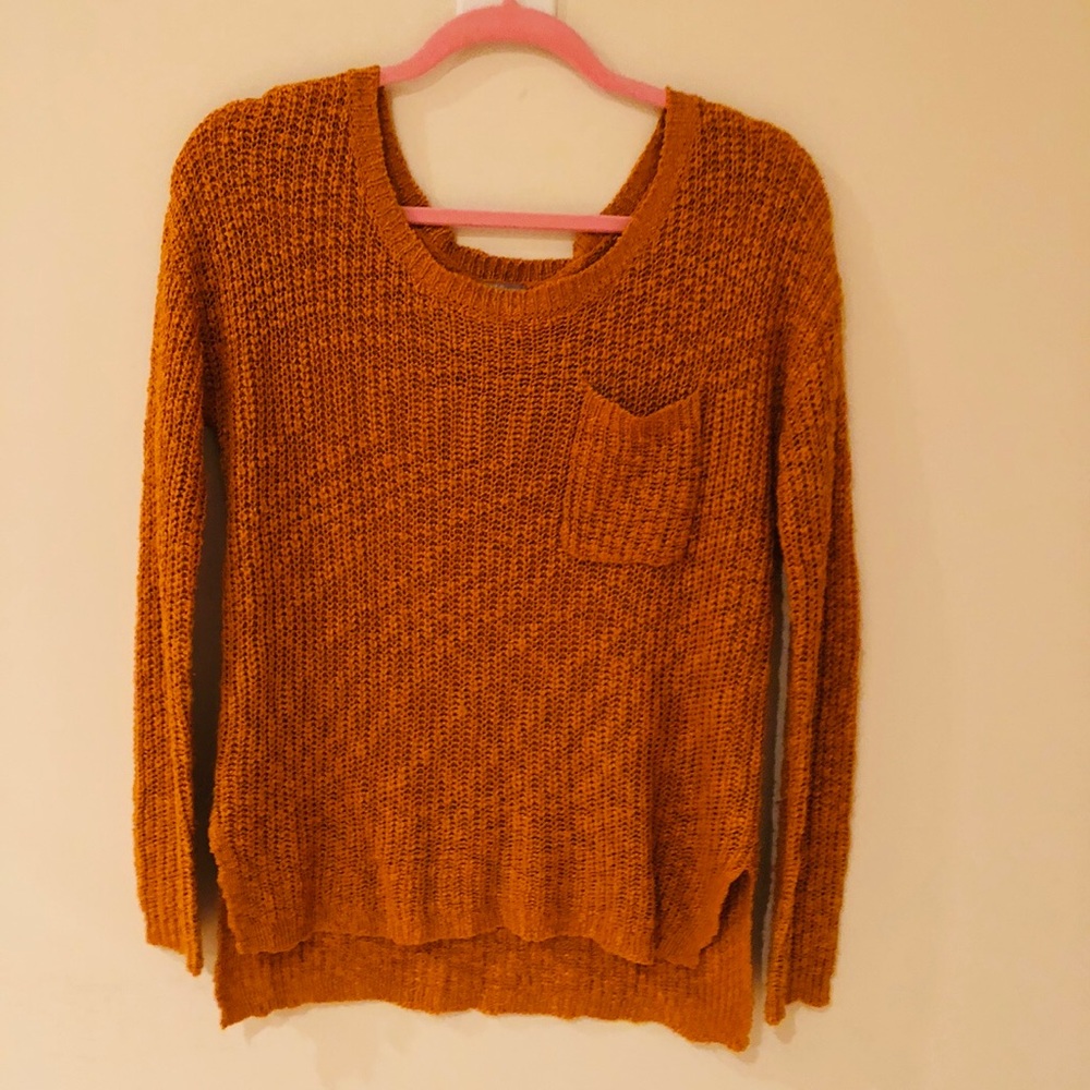 Orange knit sweater